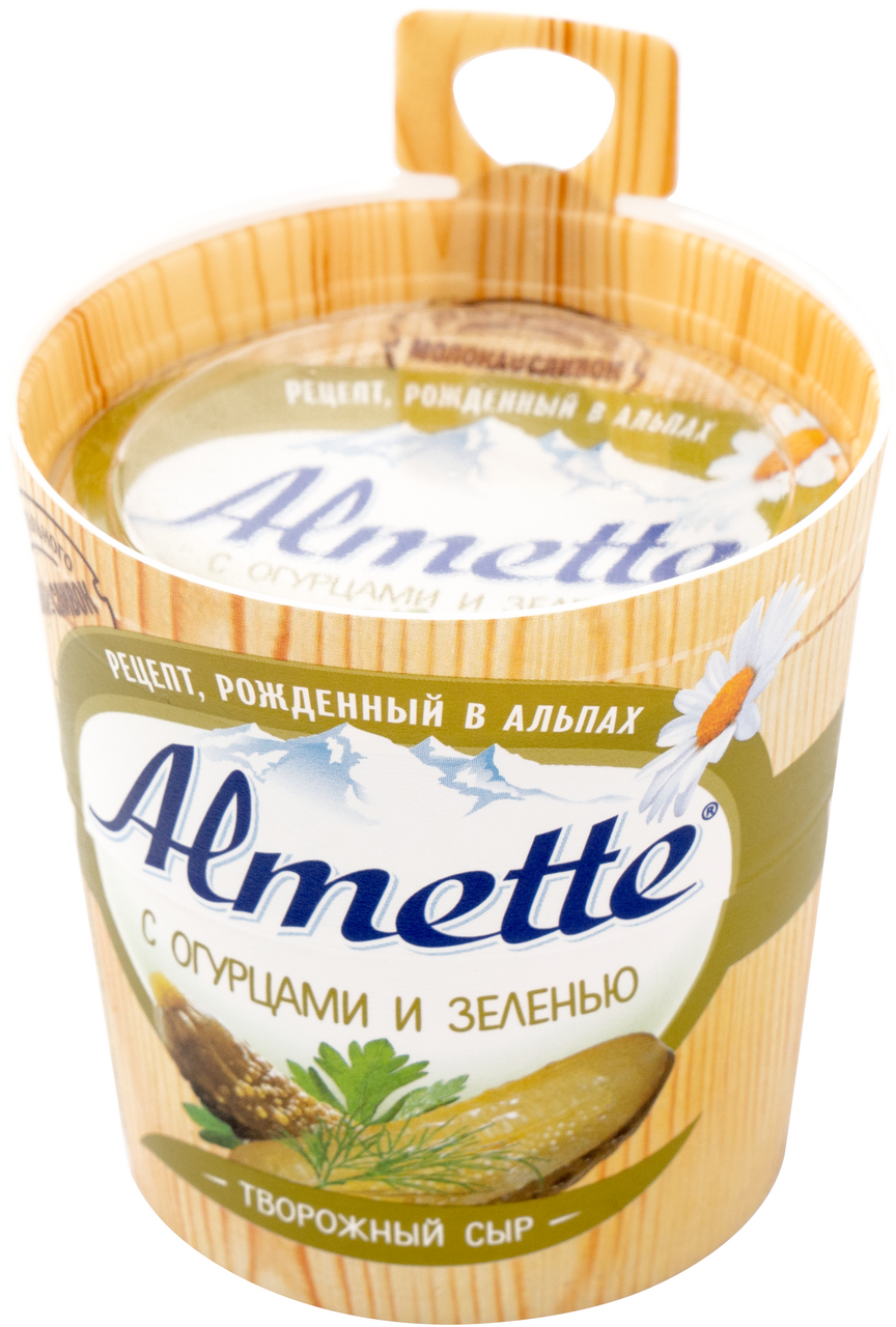 Сыр Творожный ALMETTE с огурцо и зеленью, 150г