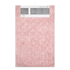 Tarrington House Коврик для ванной розовый однотонный жаккард, 50 x 80см