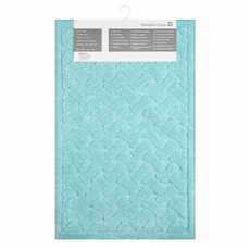 Tarrington House Коврик для ванной бирюзовый однотонный жаккард, 50 x 80см