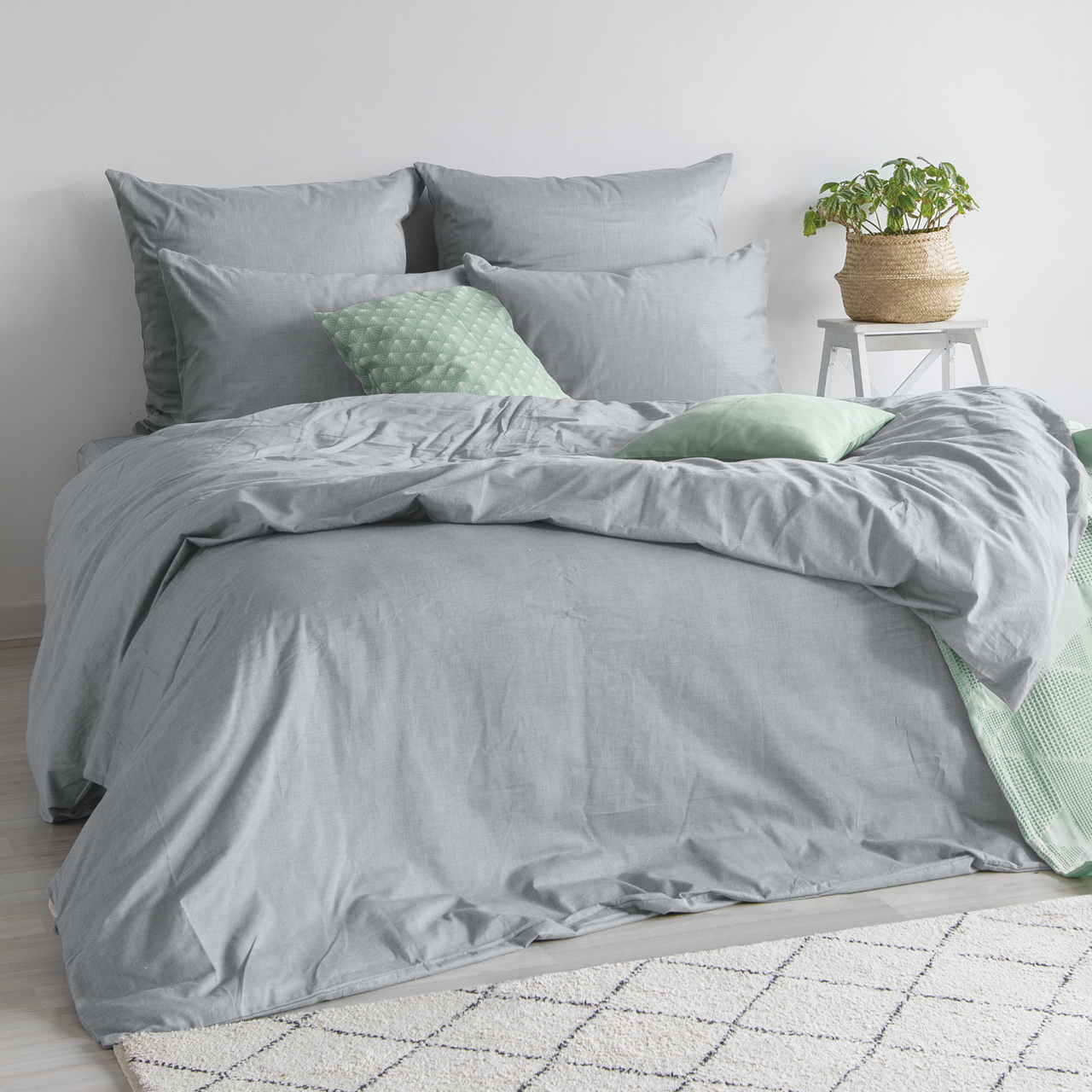 Комплект постельного белья Verossa Silver меланж евро