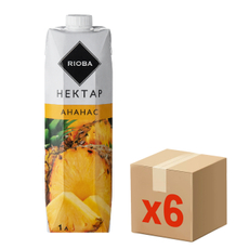 RIOBA Нектар ананасовый, 1л x 6 шт