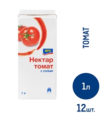 aro Нектар томат с солью, 1л x 12 шт