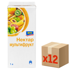 aro Нектар мультифруктовый, 1л x 12 шт