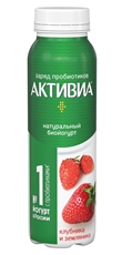Йогурт Активиа питьевой клубника-земляника 1.5%, 260г