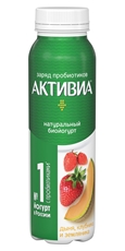 Йогурт Активиа питьевой дыня-клубника-земляника 1.5%, 260г