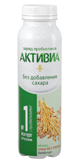 Йогурт Активиа питьевой яблоки-злаки без сахара 1.5%, 260г