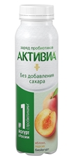 Йогурт Активиа питьевой яблоко-персик без сахара 1.5%, 260г