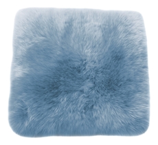 Tarrington House Подушка для мебели синяя из меха овцы, 35 x 35см