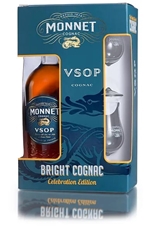 Коньяк Monnet VSOP + 2 бокала в подарочной упаковке, 0.7л