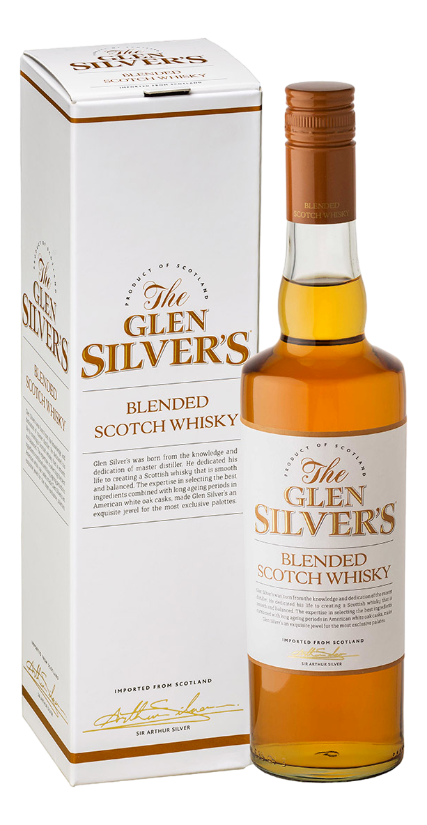 Изображение товара Виски Glen Silvers blended в подарочной упаковке, 0.7л