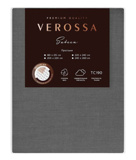 Простыня Verossa графит сатин, 220 x 240см