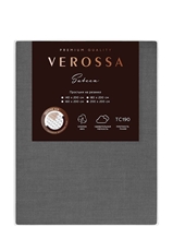Простыня Verossa графит сатин на резинке, 180 x 200см