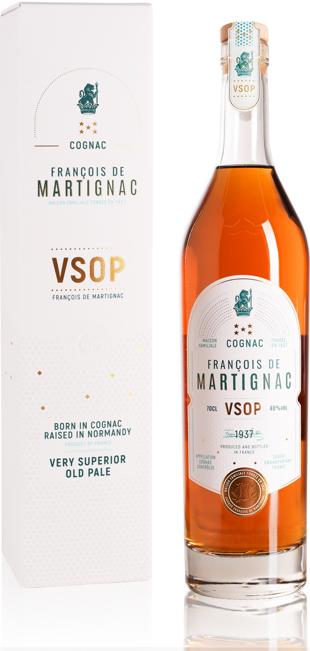 Изображение товара Коньяк Francois de Martignac VSOP 0.7л в подарочной упаковке французский напиток