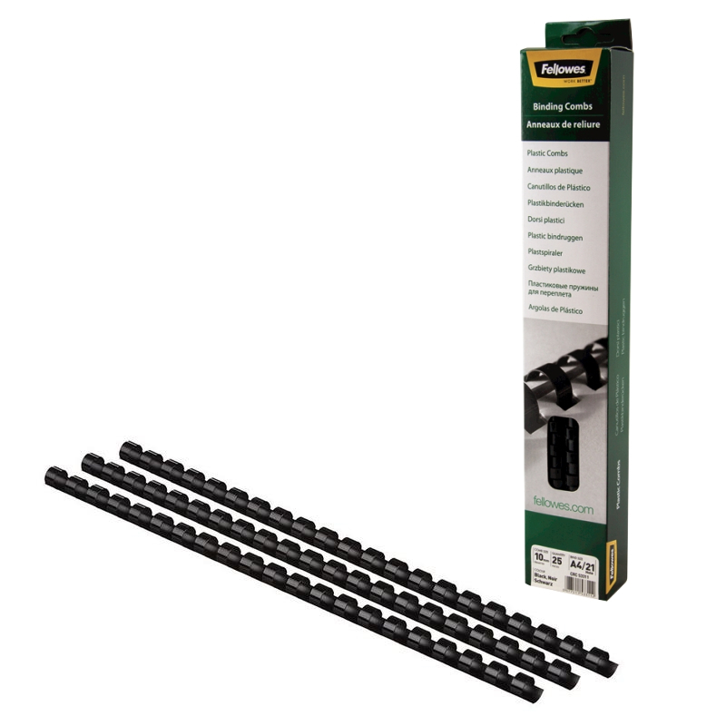 Пружина Fellowes черная 10мм, 25шт