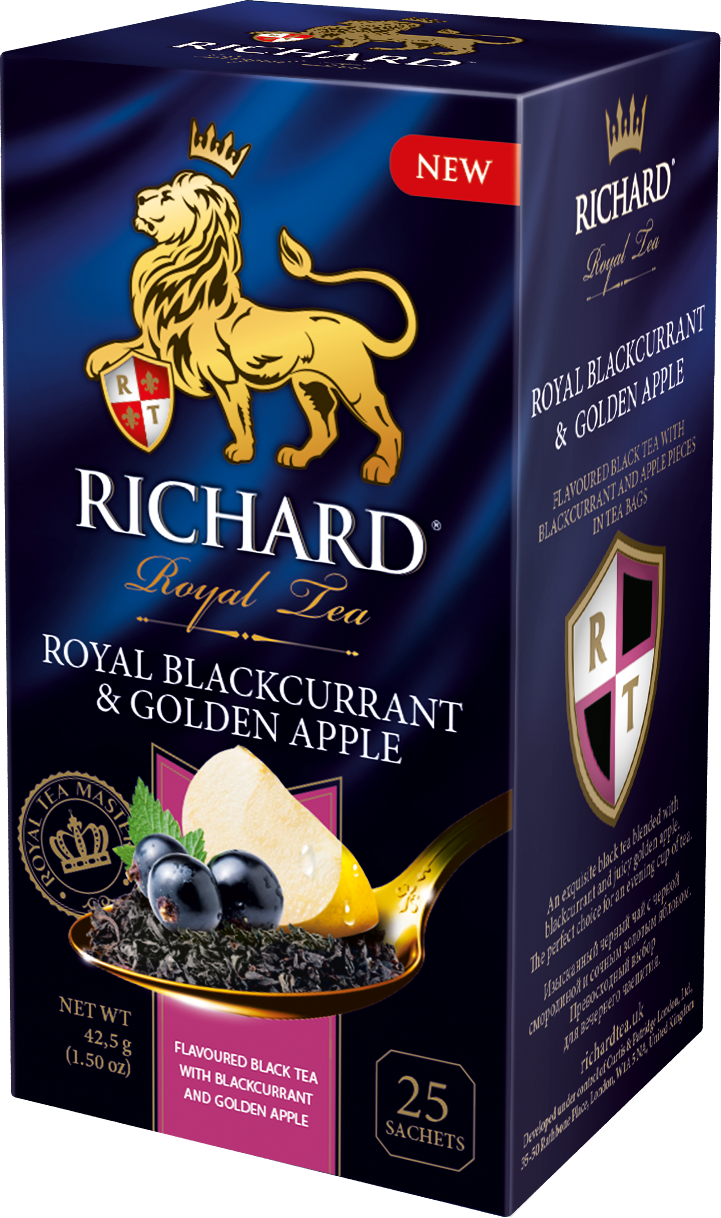 Чай Richard Royal Blackcurrant & Golden Apple (1.7г x 25шт), 43г купить с  доставкой на дом, цены в интернет-магазине