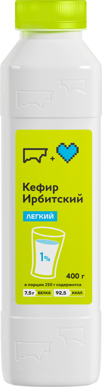 Кефир Ирбитский молочный завод 1%, 400г