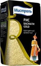 Рис Мистраль Басмати Gold пропаренный, 500г