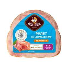 Рулет Пава Пава из индейки по-домашнему варено-копченый, 300г
