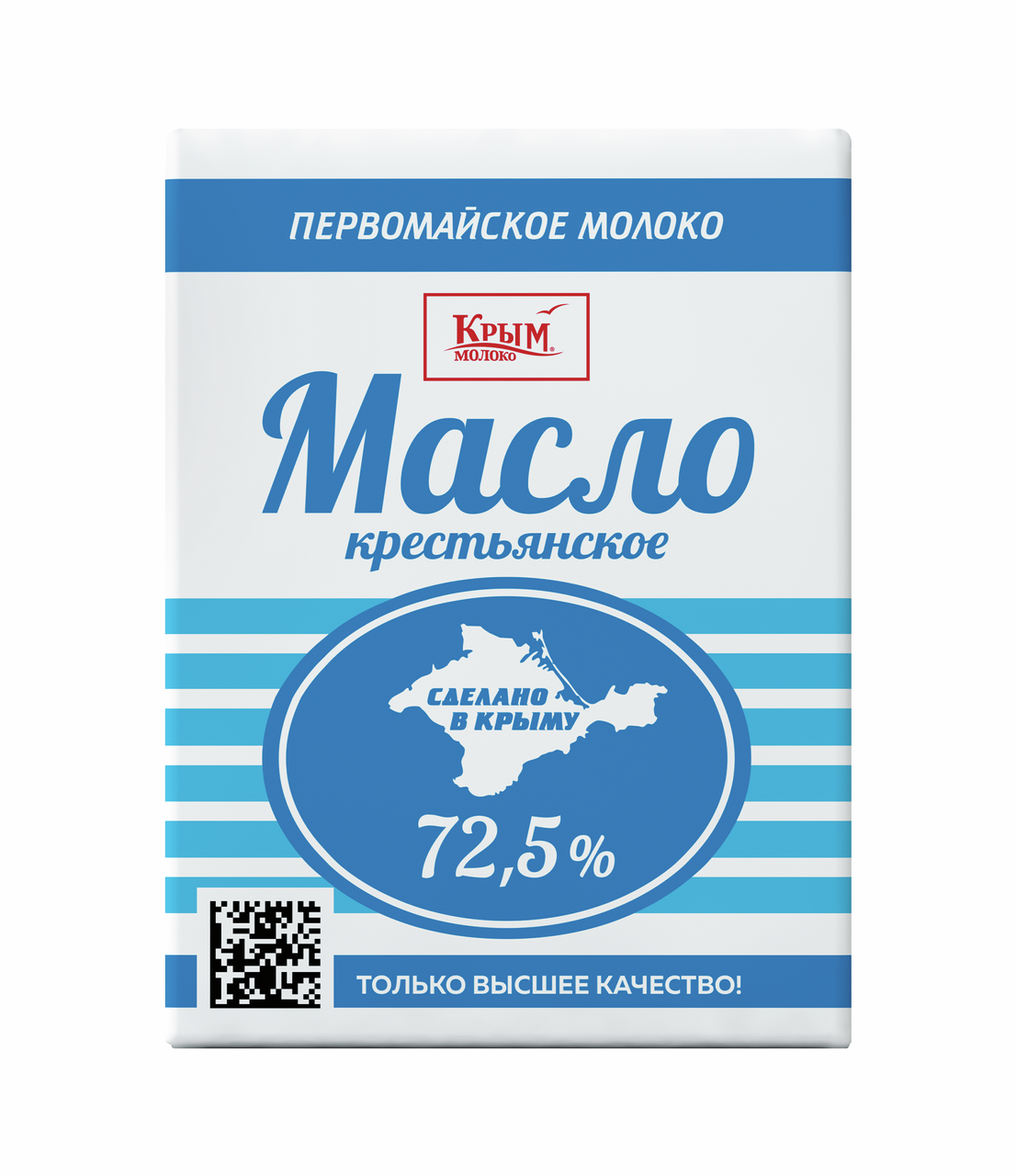 Масло сливочное Первомайское молоко Крестьянское 72.5%, 180г