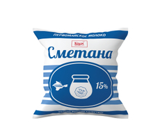 Сметана Первомайское молоко 15%, 400г