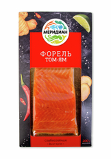Форель Меридиан филе кусок слабосоленая том-ям, 200г