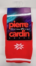 Носки женские Pierre Cardin махровые красные с рисунком снежинка, 38-40