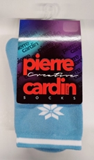 Носки женские Pierre Cardin махровые голубые с рисунком снежинка, 35-37
