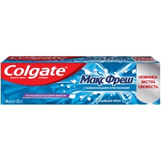 Зубная паста Colgate Макс Фреш Взрывная мята с освежающими кристаллами для свежего дыхания и защиты от кариеса, 100мл