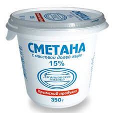Сметана Джанкойское молоко 15%, 350г