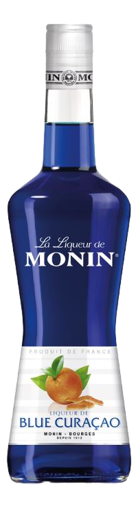 Изображение товара Ликер Monin Blue Curacao 0.7л яркий цитрусовый напиток для коктейлей