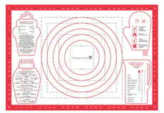Tarrington House Коврик для раскатки теста силиконовый, 65x 45см