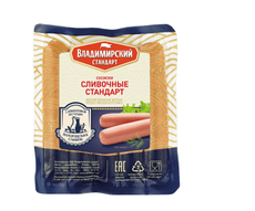 Сосиски Владимирский стандарт сливочные, 400г