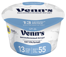 Йогурт Venns Греческий натуральный 0.1%, 130г