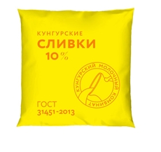 Сливки Кунгурский МК пастеризованные 10%, 400мл