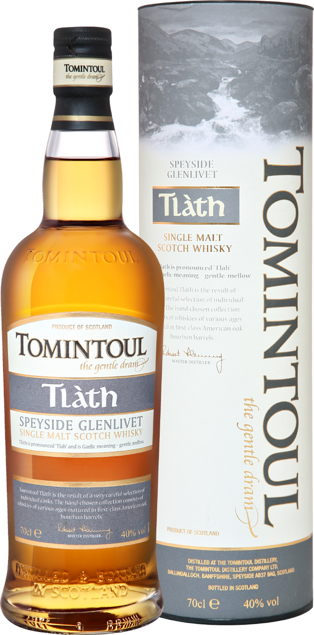 Изображение товара Шотландский Виски Tomintoul Tlath Speysid Glenliv 3 года 0.7л в упаковке