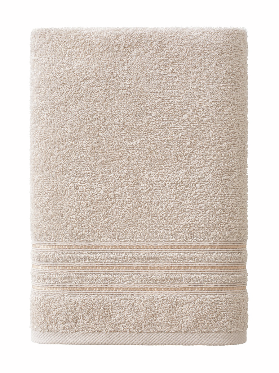 Полотенце Самойловский текстиль Верона светло-бежевое махровое 400г, 70 x 140см
