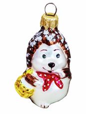 Украшение елочное Коломеев Ежик в подарочной упаковке, 9см