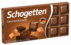 Шоколад молочный Schogetten Caramel Brownie, 100г