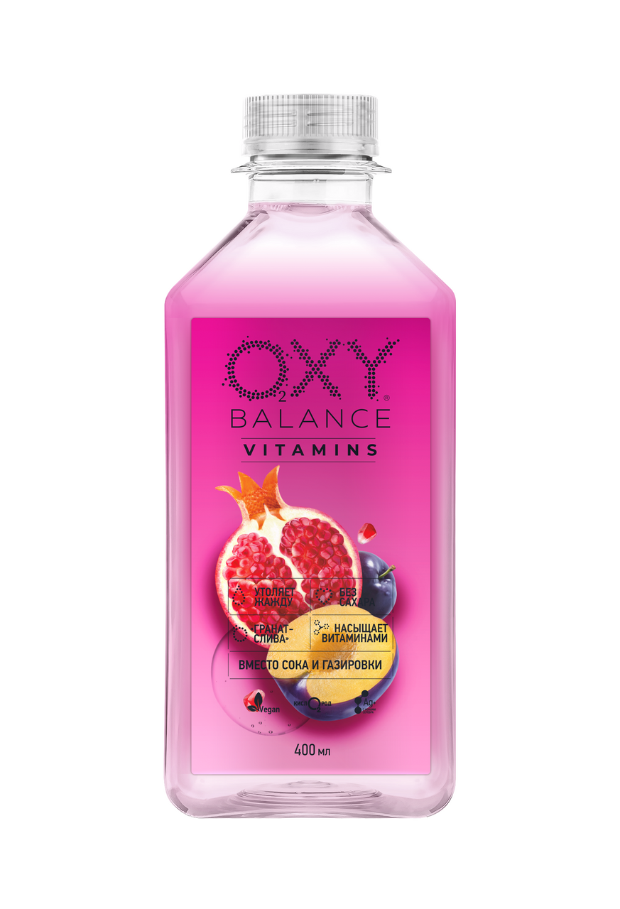 Вода Oxy Balance Vitamins гранат-слива, 400мл