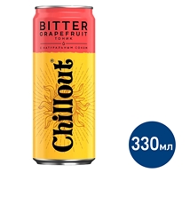 Напиток Chillout Bitter Tonic Грейпфрут сильногазированный, 330мл, 330мл