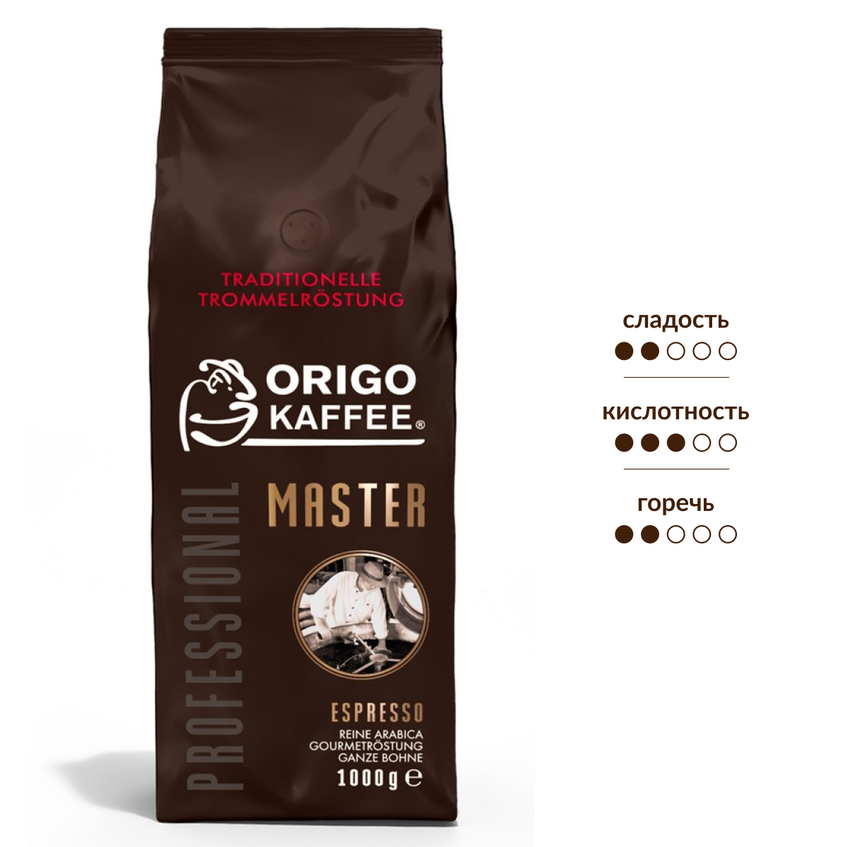 Изображение товара Кофе Origo Professional Master эспрессо в зернах, 1кг