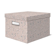 Коробка Лакарт Дизайн Basic для хранения светло-розовая размер L 20х26х35см, 2шт