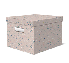 Коробка Лакарт Дизайн Basic для хранения светло-розовая размер L 20х26х35см, 2шт