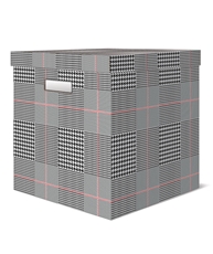 Коробка Лакарт Дизайн Basic для хранения черно-белая в клетку размер XL, 2шт
