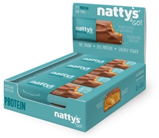 Батончик Nattys Pro шоколадный с арахисовой пастой без сахара, 45г x 12 шт