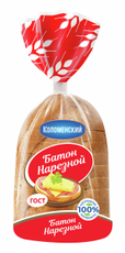 Батон Коломенский нарезной высший сорт, 200г