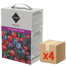 RIOBA Морс ягодный сбор, 3л x 4 шт