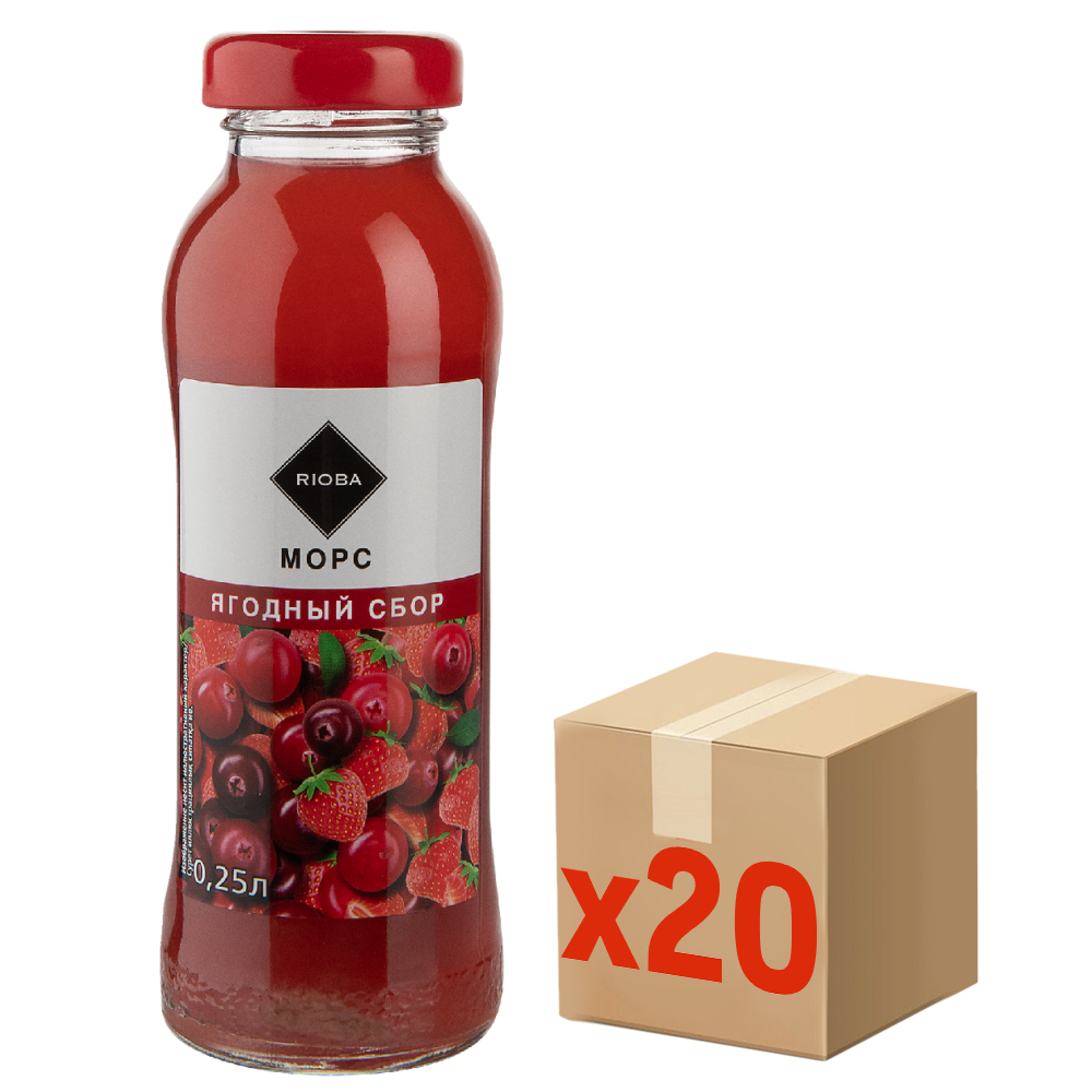 RIOBA Морс ягодный сбор, 250мл x 20 шт