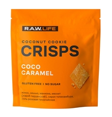 Криспы R.A.W. LIFE кокос-карамель без глютена и сахара, 35г
