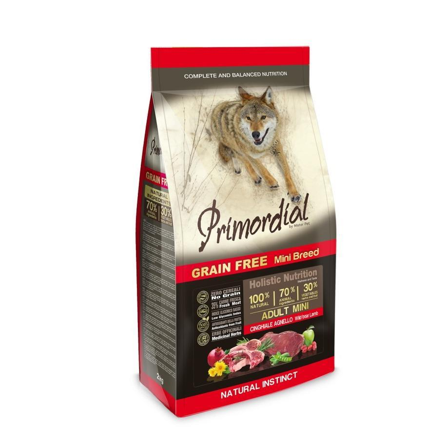 Корм сухой Primordial для собак беззерновой кабан-ягненок, 2кг